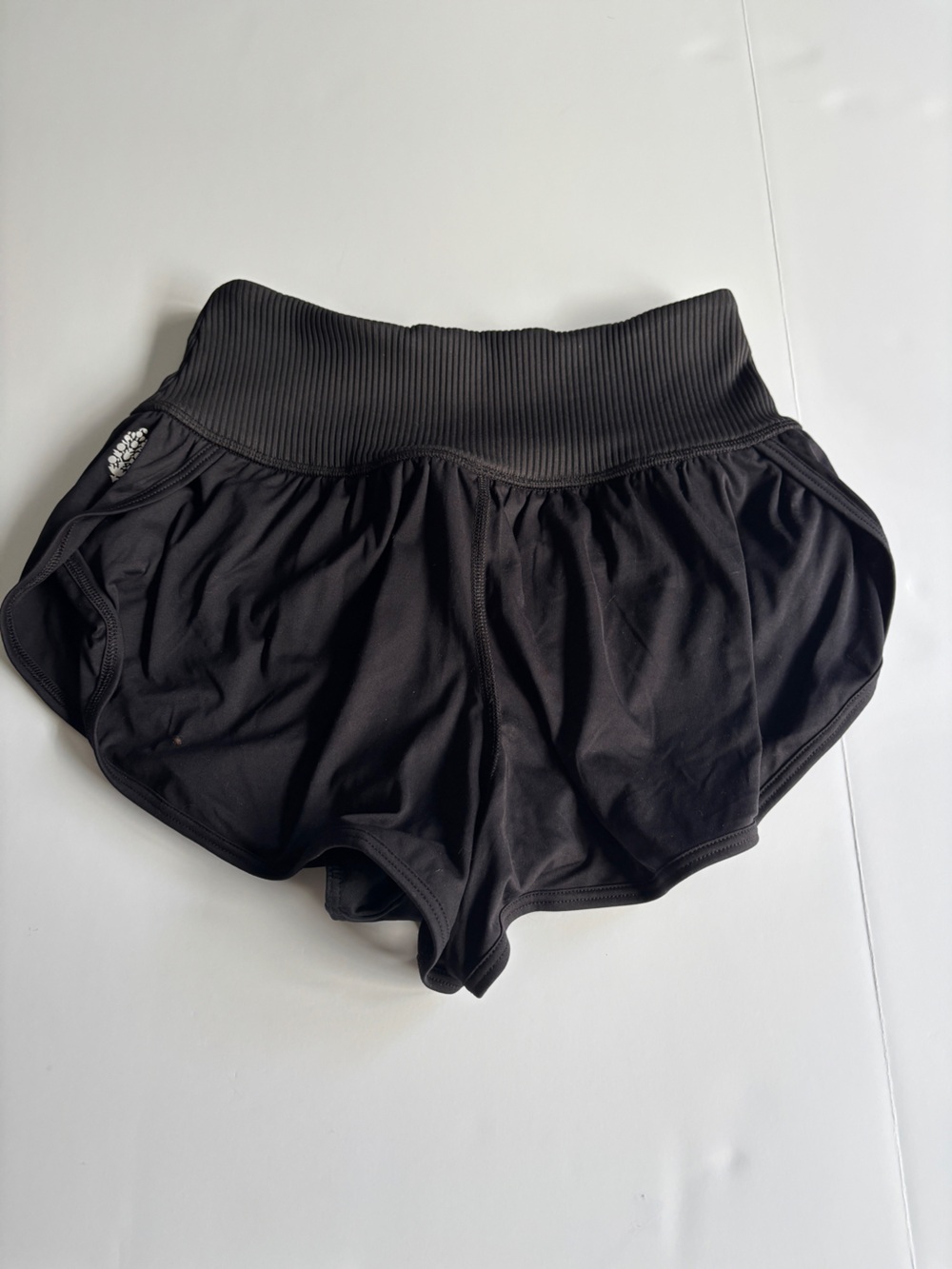 Free People Movement Black High Waist Lined Running Shorts - Small